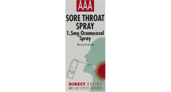 AAA Sore Throat Spray 60 Dose