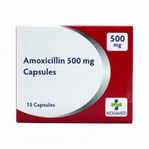 Box of Amoxicillin Capsules for treating bacterial infections