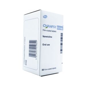 Box of Champix tablets used to help quit smoking