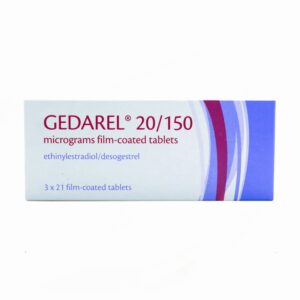 Box of Gedarel Tablets used to prevent pregnancy