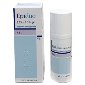 Box of Epiduo Gel used for acne treatment