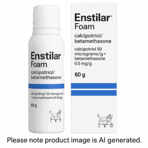 Box of Enstilar Foam 60g for plaque psoriasis treatment