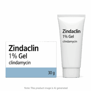 Box of Zindaclin 1% Gel used for acne treatment