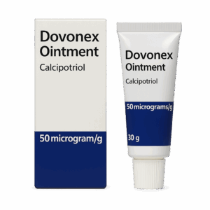 Box of Dovonex Ointment used for plaque psoriasis treatment