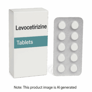Box of Levocetirizine 5mg Tablets for allergy relief