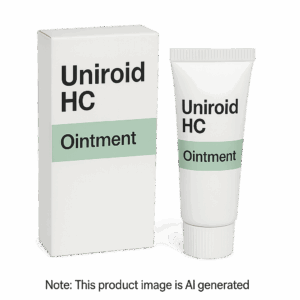 Box of Uniroid HC Ointment for treating haemorrhoids