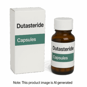 Box of Dutasteride 0.5mg Capsules for prostate enlargement