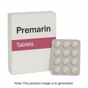 Box of Premarin Tablets for menopausal symptom relief