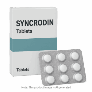 Box of Syncrodin Tablets used to treat insomnia and sleep disturbance